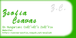 zsofia csavas business card